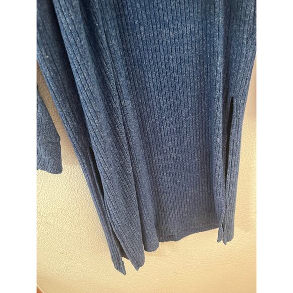 Anthropologie Mariah Ribbed Knit Blue Maxi Sweater Dress Size M - Picture 6 of 11